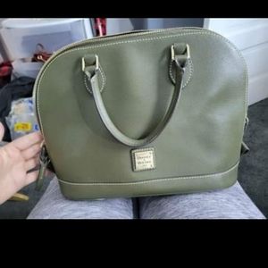 Dooney and bourke matching purse and wallet set. Medium size, olive green.